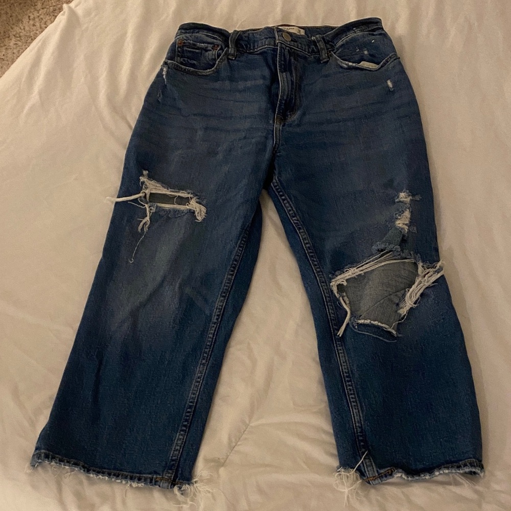 Dark Blue Distressed Women’s Jeans